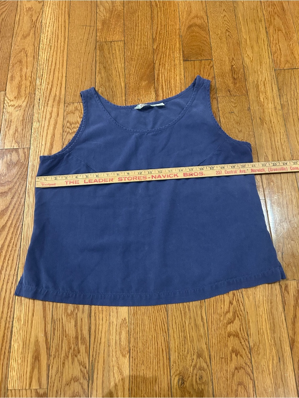 Tommy Bahama Silk Tank Top Womens XL Blue Purple Herringbone Cami Blouse Scoop - Picture 4 of 6